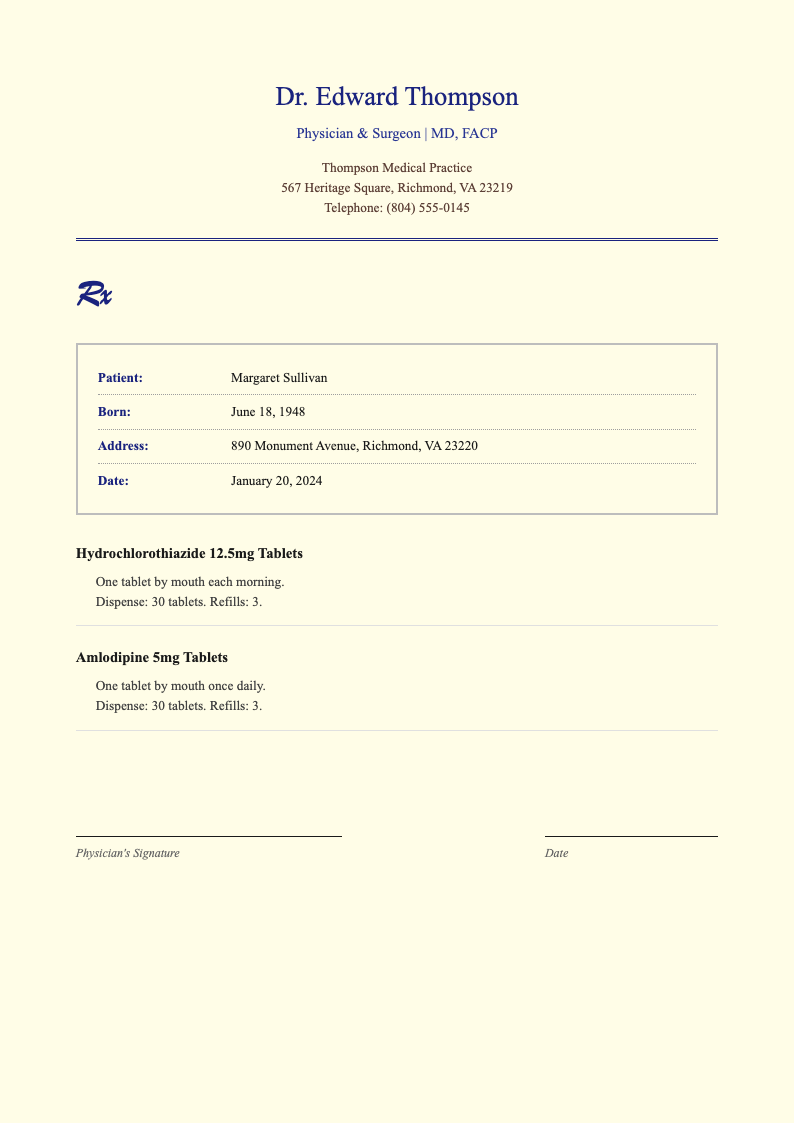 Traditional doctor prescription